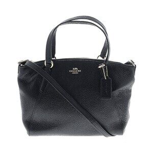 Coach Kelsey Satchel Black Pebbled Leather Retail